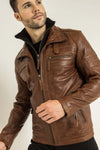 Baldwin Men's Casual Fall Leather Jacket